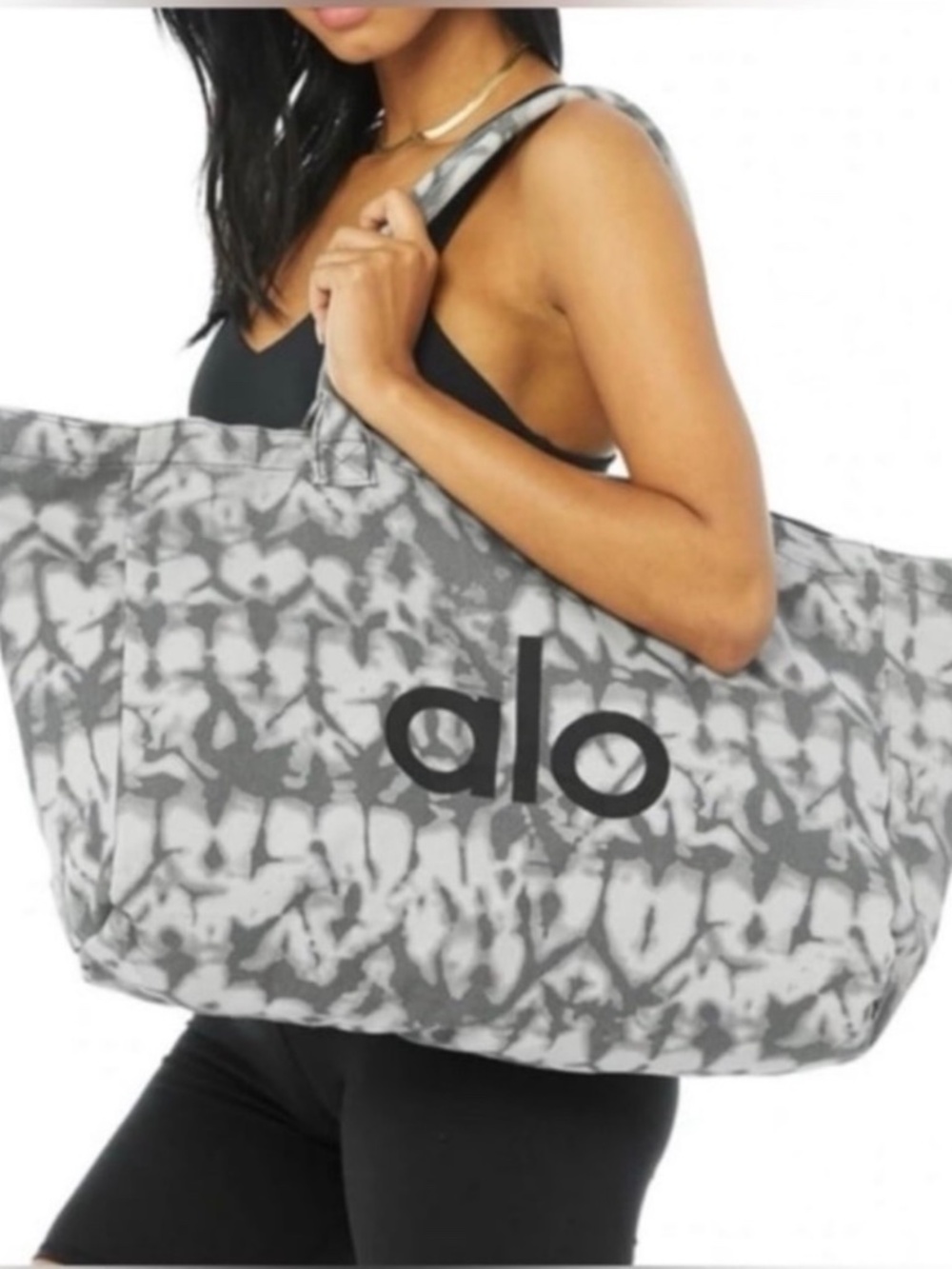 ALO Yoga Gray TieDye Shopper Tote - Picture 2 of 7